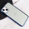Прозрачный силиконовый чехол глянцевая окантовка Full Camera для Apple iPhone 13 (6.1'') Синій (27342)