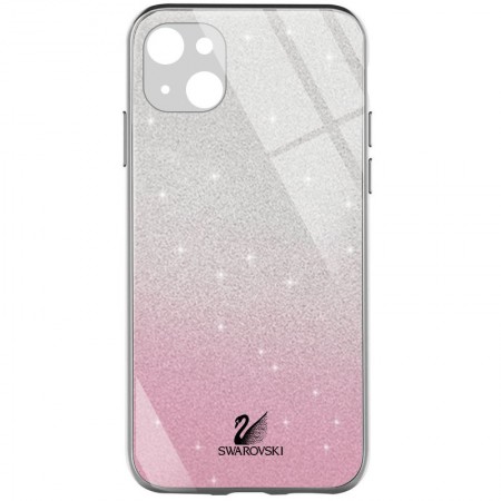 TPU+Glass чехол Swarovski для Apple iPhone 13 (6.1'') Розовый (29144)