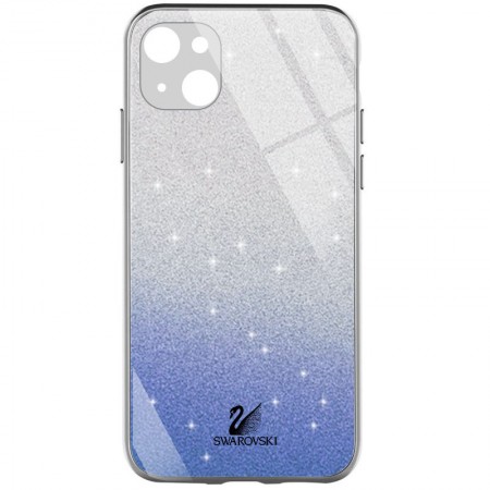 TPU+Glass чехол Swarovski для Apple iPhone 13 (6.1'') Синій (29145)