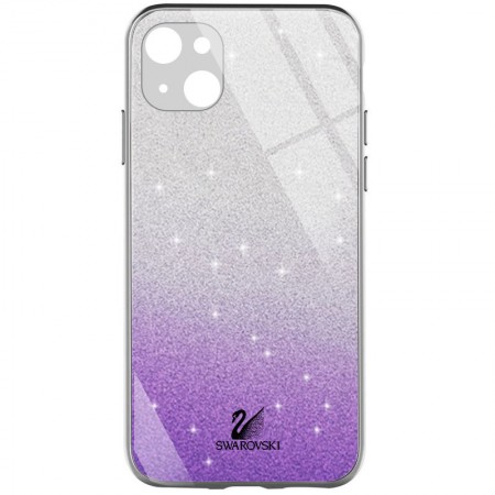 TPU+Glass чехол Swarovski для Apple iPhone 13 (6.1'') Фиолетовый (29146)