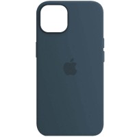 Чехол Silicone case (AAA) full with Magsafe and Animation для Apple iPhone 13 (6.1'') Синий (28280)