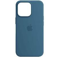 Чехол Silicone case (AAA) full with Magsafe and Animation для Apple iPhone 13 (6.1'') Синій (28279)