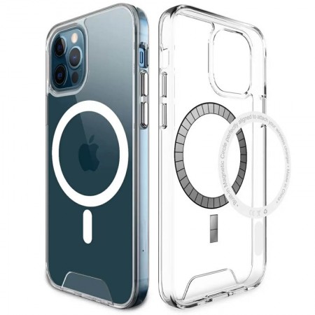 Чехол TPU Space Case with MagSafe для Apple iPhone 12 Pro / 12 (6.1'') Прозрачный (27422)