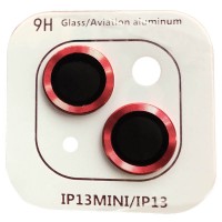 Защитное стекло Metal Classic на камеру (в упак.) для Apple iPhone 13 mini / 13 Червоний (28615)