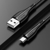 Дата кабель Usams US-SJ373 U-38 USB to MicroUSB 2A (1m) Чорний (27662)