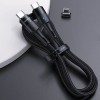 Дата кабель Usams US-SJ507 U66 Magnetic Type-C to Lightning 20W + Type-C 60W (2m) Чорний (27666)