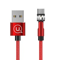 Дата кабель USAMS US-SJ474 U59 MicroUSB Rotatable Magnetic (1m) Красный (27683)