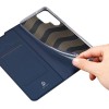 Чехол-книжка Dux Ducis с карманом для визиток для Samsung Galaxy S22 Ultra Синий (27702)