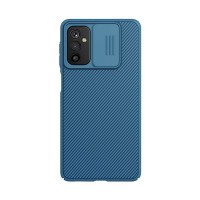 Карбоновая накладка Nillkin Camshield (шторка на камеру) для Samsung Galaxy M52 Синій (31450)