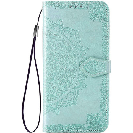 Кожаный чехол (книжка) Art Case с визитницей для TECNO POP 4 LTE Бірюзовий (29182)
