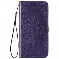 Кожаный чехол (книжка) Art Case с визитницей для TECNO POP 4 LTE Фиолетовый (29185)