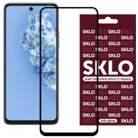 Защитное стекло SKLO 3D (full glue) для TECNO Camon 17P Чорний (29207)