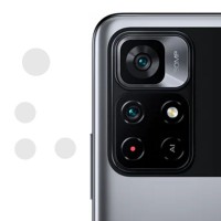 Гибкое защитное стекло 0.18mm на камеру (тех.пак) для Xiaomi Poco M4 Pro 5G Прозорий (29226)