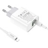 МЗП HOCO C80A Rapido PD20W+QC3.0 Type-C + USB + Type-C to Lightning cable Белый (37724)