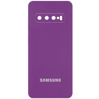 Чехол Silicone Cover Full Camera (AA) для Samsung Galaxy S10 Фіолетовий (31986)