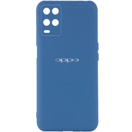 Чехол Silicone Cover My Color Full Camera (A) для Oppo A54 4G Синий (28523)