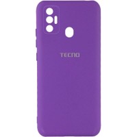 Чехол Silicone Cover My Color Full Camera (A) для TECNO Spark 7 Фіолетовий (28545)