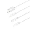 Дата кабель Hoco X1 Rapid 3in1 (Lightning+Micro USB+Type-C) (1m) Білий (28822)
