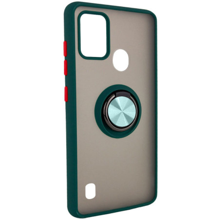TPU+PC чехол Deen ColorEdgingRing for Magnet для ZTE Blade A51 Зелений (28856)