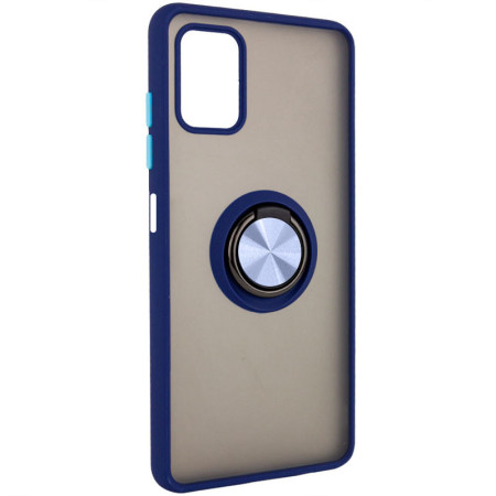 TPU+PC чехол Deen ColorEdgingRing for Magnet для ZTE Blade V30 Синій (28891)