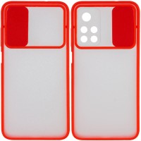Чехол Camshield mate TPU со шторкой для камеры для Xiaomi Poco M4 Pro 5G / Note 11 5G Красный (28917)