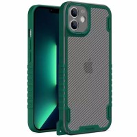 Чехол TPU+PC TRAVEL Carbon для Apple iPhone 11 (6.1'') Зелений (28684)