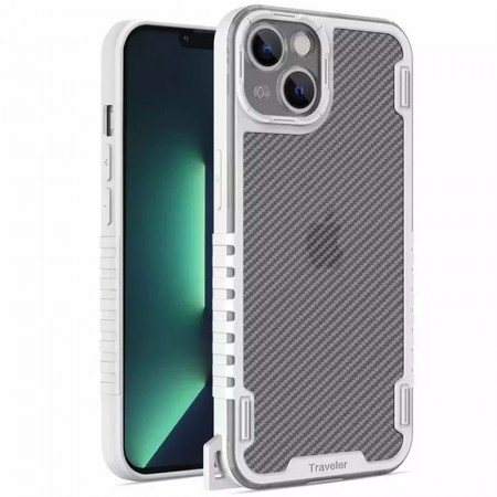 Чехол TPU+PC TRAVEL Carbon для Apple iPhone 13 mini (5.4'') Белый (28702)