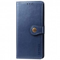 Кожаный чехол книжка GETMAN Gallant (PU) для Samsung Galaxy A03 Core Синий (30122)