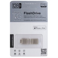 Флеш-драйв T&G 008 Metal series USB 3.0 - Lightning 128GB Сріблястий (37018)