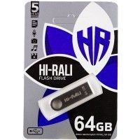 Флеш накопичувач USB Hi-Rali Shuttle 64 GB Чорна серія Чорний (43062)