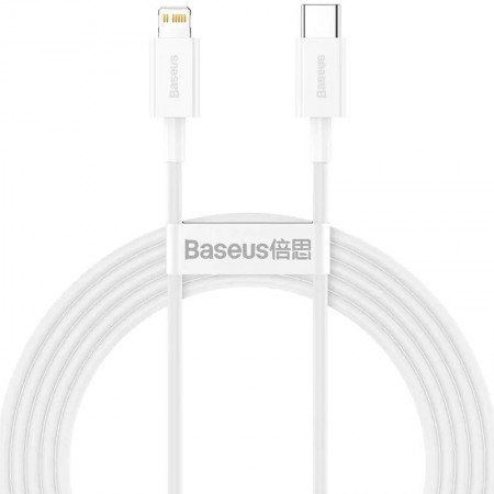 Дата кабель Baseus Superior Series Fast Charging Type-C to Lightning PD 20W (1m) (CATLYS-A) Белый (30124)