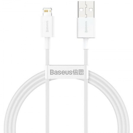 Дата кабель Baseus Superior Series Fast Charging Lightning Cable 2.4A (1m) (CALYS-A) Білий (33353)