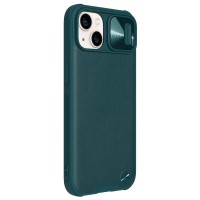 Кожаная накладка Nillkin Camshield Leather (шторка на камеру) для Apple iPhone 13 (6.1'') Зелений (31486)
