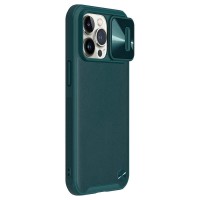 Кожаная накладка Nillkin Camshield Leather (шторка на камеру) для Apple iPhone 13 Pro Max (6.7'') Зелений (31491)