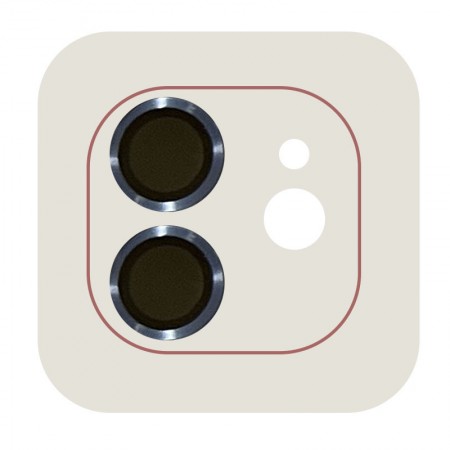Защитное стекло Metal Classic на камеру (в упак.) для Apple iPhone 12 / 12 mini / 11 Синій (31993)