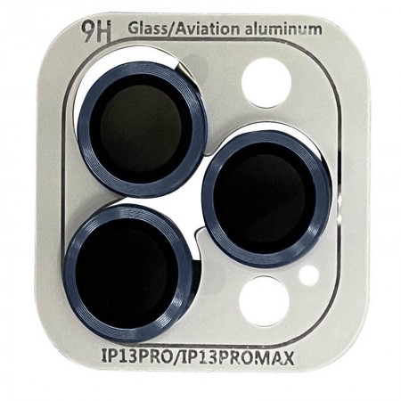 Защитное стекло Metal Classic на камеру (в упак.) для Apple iPhone 12 Pro / 11 Pro / 11 Pro Max Синій (31997)