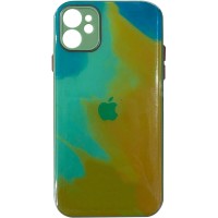 Чехол TPU+Glass Impasto abstract для Apple iPhone 11 (6.1'') Зелений (29751)