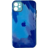 Чехол TPU+Glass Impasto abstract для Apple iPhone 11 (6.1'') Голубой (29750)