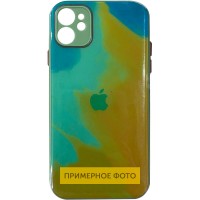 Чехол TPU+Glass Impasto abstract для Apple iPhone 11 Pro Max (6.5'') Зелёный (29756)
