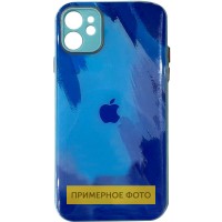 Чехол TPU+Glass Impasto abstract для Apple iPhone 12 (6.1'') Блакитний (29759)