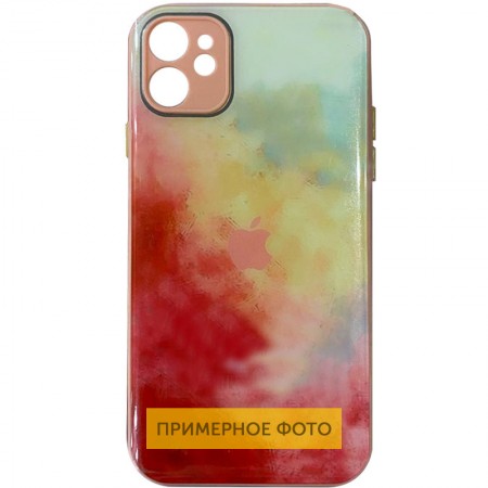 Чехол TPU+Glass Impasto abstract для Apple iPhone 12 Pro Max (6.7'') Жовтий (29765)