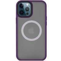 TPU+PC чохол Metal Buttons with MagSafe для Apple iPhone 13 Pro (6.1'') Фиолетовый (41285)