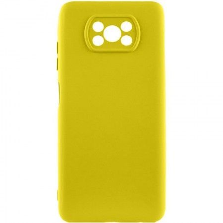 Чохол Silicone Cover Lakshmi Full Camera (A) для Xiaomi Poco X3 NFC / Poco X3 Pro Жовтий (43694)