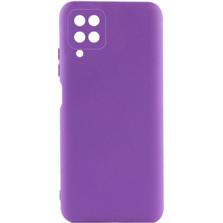 Чехол Silicone Cover Lakshmi Full Camera (A) для Samsung Galaxy A12 / M12 Фиолетовый (30263)