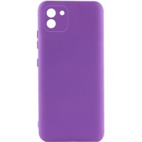 Чехол Silicone Cover Lakshmi Full Camera (A) для Samsung Galaxy A03 Фіолетовий (30311)