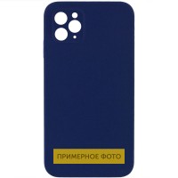 Чехол Silicone Case Lakshmi Square Full Camera для Apple iPhone X / XS (5.8'') Синій (30408)