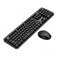 Набор клавиатура (кир.) + мышь Hoco DI25 Palladis 2.4G, беспроводной Чорний (30515)