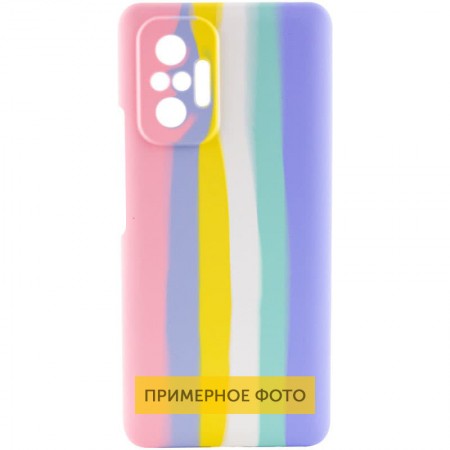 Чехол Silicone Cover Full Rainbow without logo для Xiaomi Redmi Note 11 Pro (Global)/Note 11 Pro 5G Розовый (30995)
