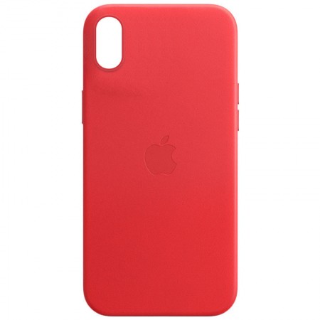 Кожаный чехол Leather Case (AA) для Apple iPhone XR (6.1'') Красный (31673)