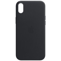 Кожаный чехол Leather Case (AA) для Apple iPhone X / XS (5.8'') Черный (31670)